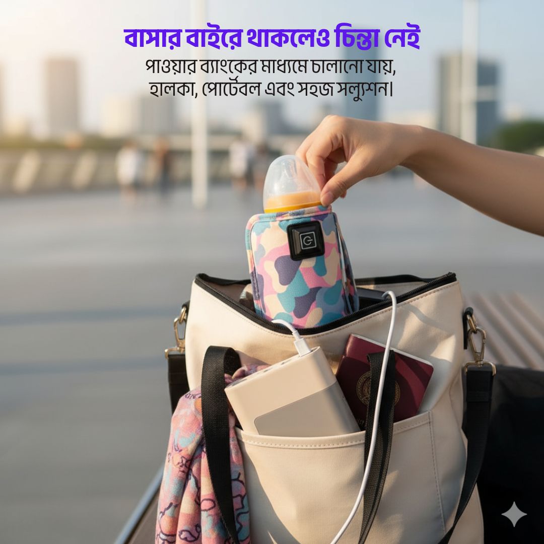 Portable baby warmer for travel and outdoor use